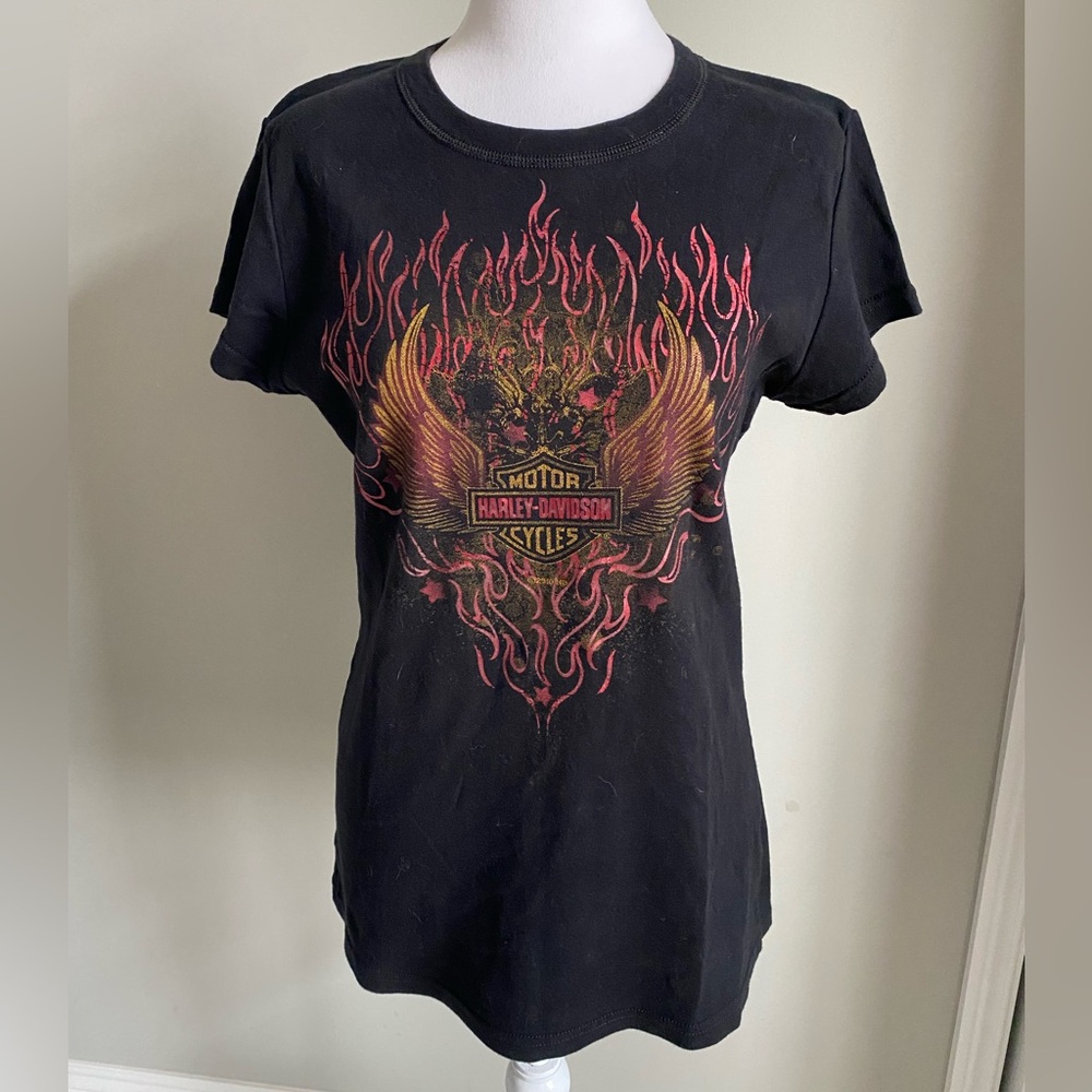 Harley-Davidson Black Short Sleeve Tee Size XL 100% Cotton